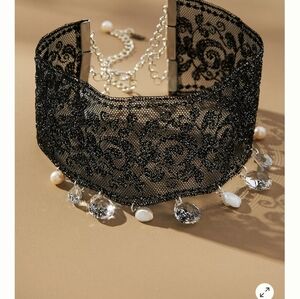 Chan Luu Adelaide Lace, Pearl & Crystal Choker